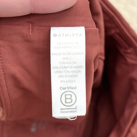 Athleta Lightning Stash Pocket 7/8 Tight Leggings in Brick Red Women’s Sz Small - Picture 5 of 8